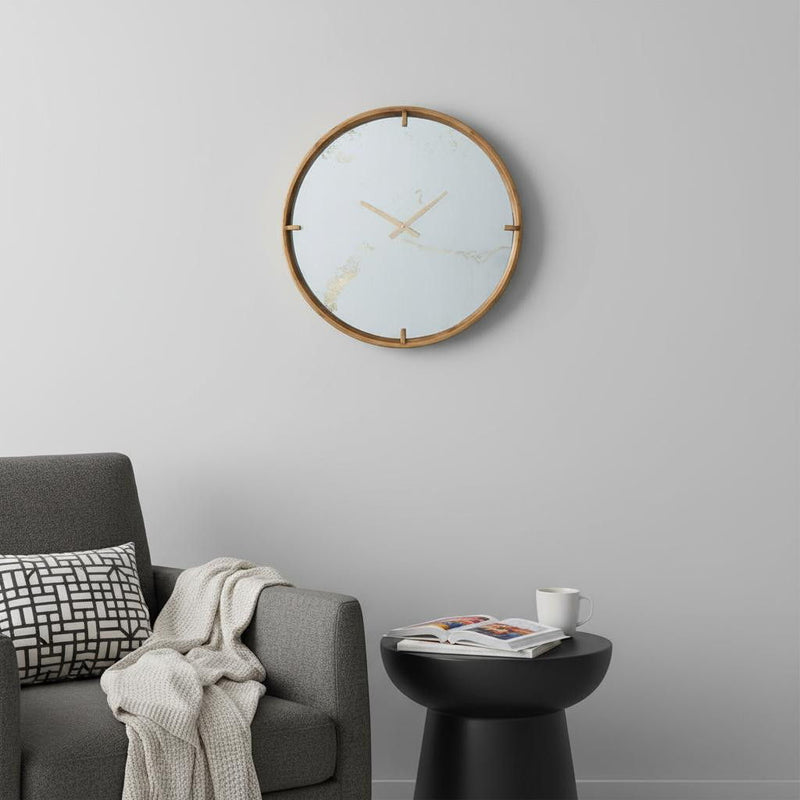 Round Analog Wall Clock - Gold