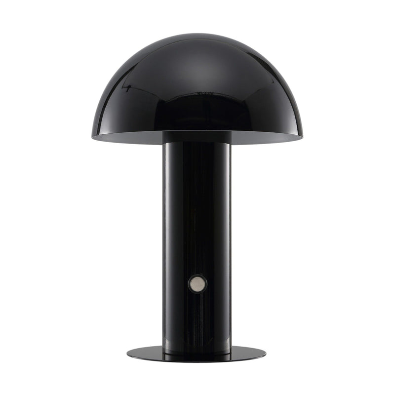 11" Novelty USB Table Lamp With Globe Shade - Black