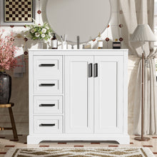 Load image into Gallery viewer, Bathroom Vanity With Sink, Soft Close Doors, Adjustable Shelf &amp; 3 Drawers
