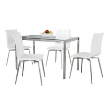 Load image into Gallery viewer, Fuji Mason - Upholstered Swivel Contemporary Dining Set Dining Set, Glass, 5 Piece

