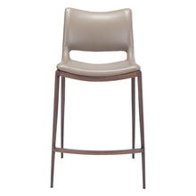 Load image into Gallery viewer, Steel Low Back Bar Chairs (Set of 2) - Gray And Brown
