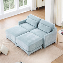 Load image into Gallery viewer, Stylish Sofa With Ottoman And Lumbar Pillows, Ergonomic Design

