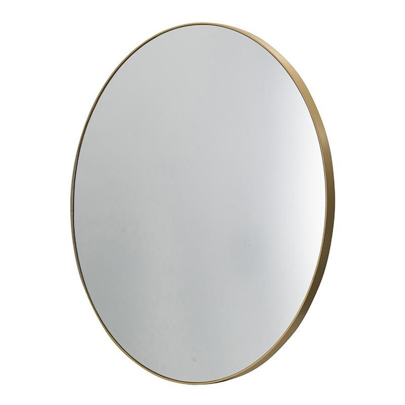 30" Round Framed Accent Mirror - Gold