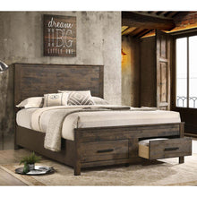 Load image into Gallery viewer, Queen Storage Bed With Platform Design And Drawer Storage - Brown
