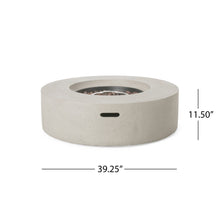 Load image into Gallery viewer, Modern Lightweight Concrete Outdoor Circular Fire Pit 50,000 Btu
