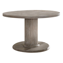 Load image into Gallery viewer, 47" Wood Pedestal Base Round Top Dining Table - Gray
