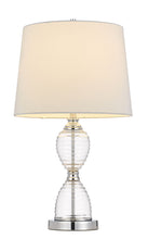 Load image into Gallery viewer, 24" Metal Table Lamp With Empire Shade - Clear White
