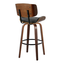 Load image into Gallery viewer, Lombardi - Mid-Century Modern Fixed Height Barstool With Swivel With Round Footrest (Set of 2)

