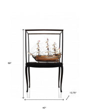Load image into Gallery viewer, HMS Victory Large Floor Display Boat Hand Painted Decorative Boat - Brown
