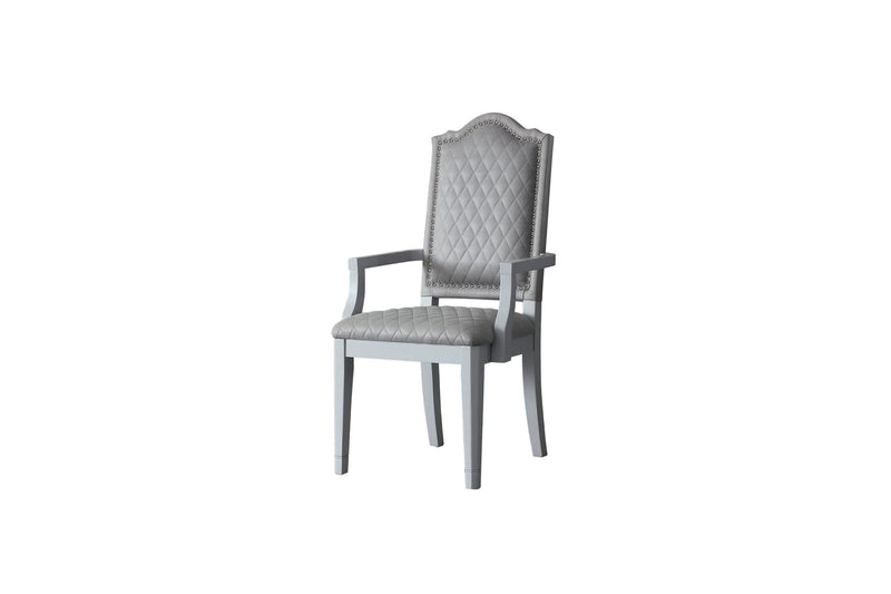 Upholstered Fabric Dining Arm Chair (Set of 2) - Gray