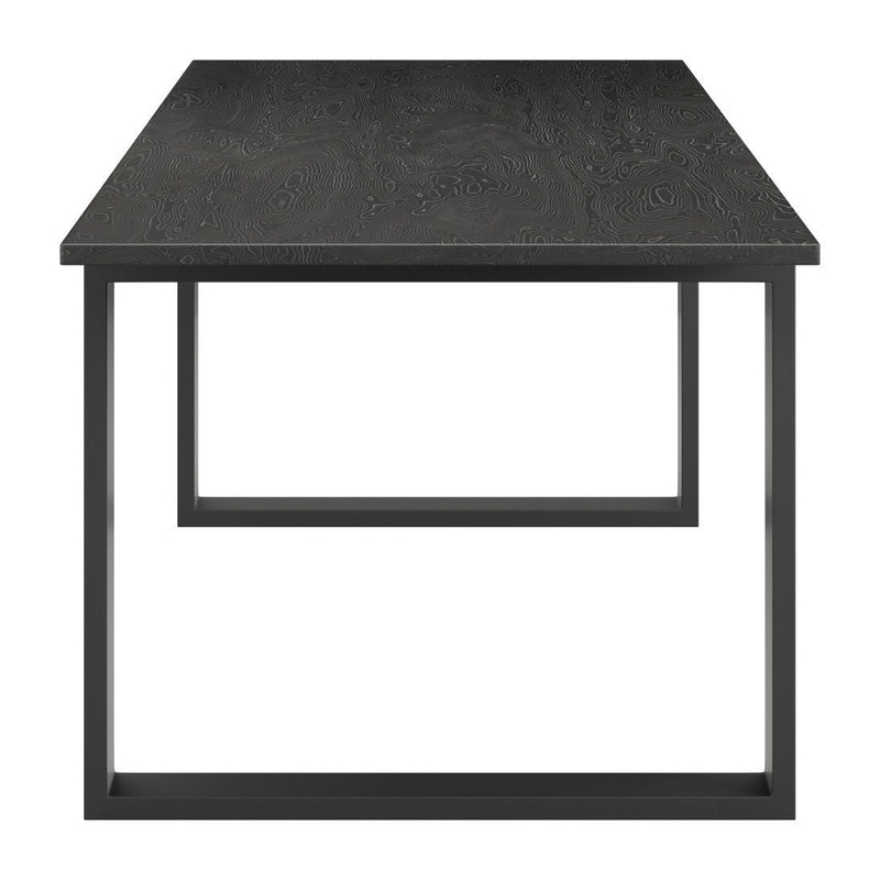 Wood Sled Base Dining Table - Black