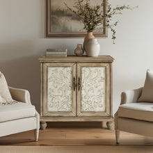 Load image into Gallery viewer, Driscoll - 2 Door Cabinet With Floral Design - Reclaimed Natural
