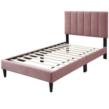 Load image into Gallery viewer, Bed With Channel Tufted Adjustable Headboard
