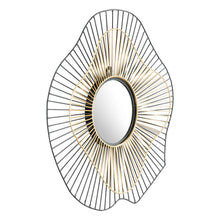 Load image into Gallery viewer, 22" Abstract Metal Framed Accent Mirror - Black
