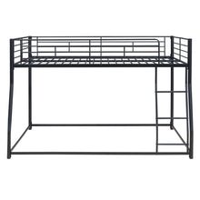 Load image into Gallery viewer, Metal Floor Bunk Bed, Full XL over Queen, Black
