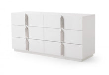 Load image into Gallery viewer, Solid And Manufactured Wood Six Drawer Double Dresser - White
