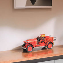 Load image into Gallery viewer, Hand Painted 1923 style fire truck Model Car - Red / Gold
