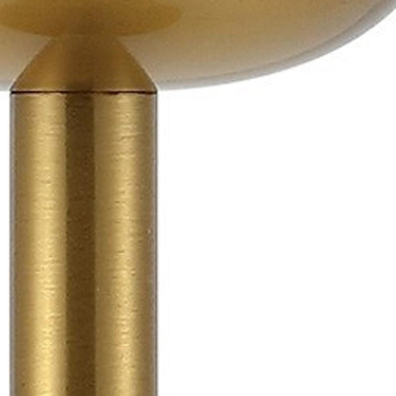 USB Table Lamp With Empire Shade - Brass