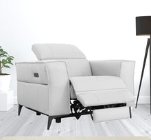 Load image into Gallery viewer, Genuine Leather Power Recliner - White
