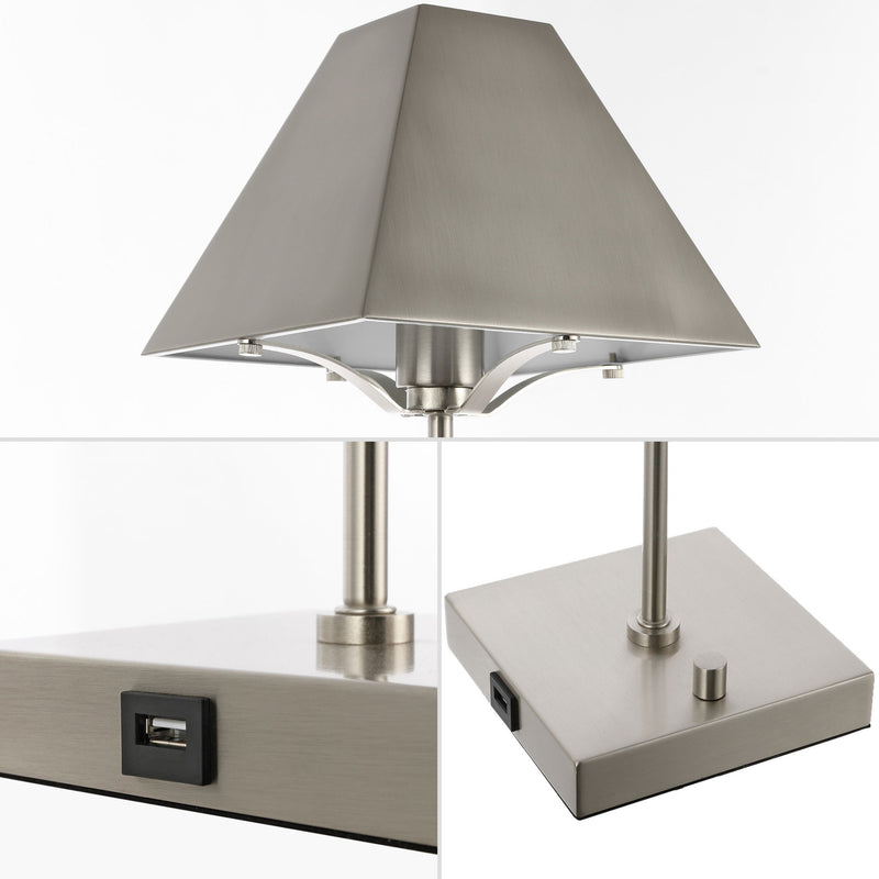 Table Lamp With Novelty Shade - Nickel