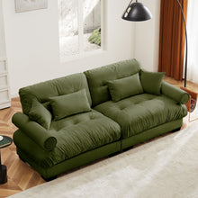 Load image into Gallery viewer, Modern Sofa With Bolstered Armrests And Pillows
