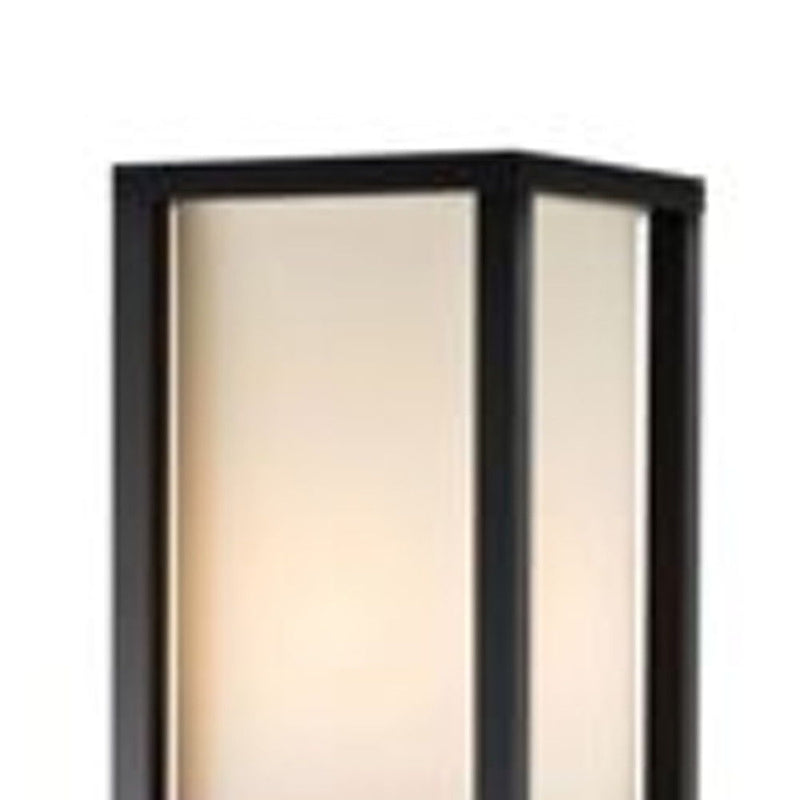 Sleek Column Style Floor Lamp With Storage - Black / White