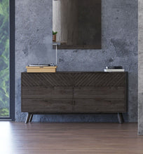 Load image into Gallery viewer, Solid Six Drawer Double Dresser - Dark Brown
