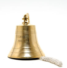 Load image into Gallery viewer, 1912 RMS Titanic Bell 8 Boat Hand Painted Decorative Boat - Brass
