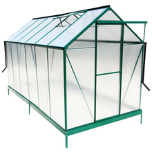 Load image into Gallery viewer, Polycarbonate house, Heavy Duty Outdoor Aluminum Walk-In House Kit With Rain Gutter, Vent And Door For Backyard Garden
