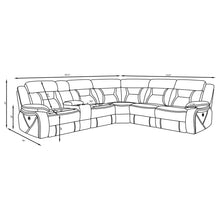 Load image into Gallery viewer, Barton - Upholstered Power Reclining Sectional Sofa - Gray
