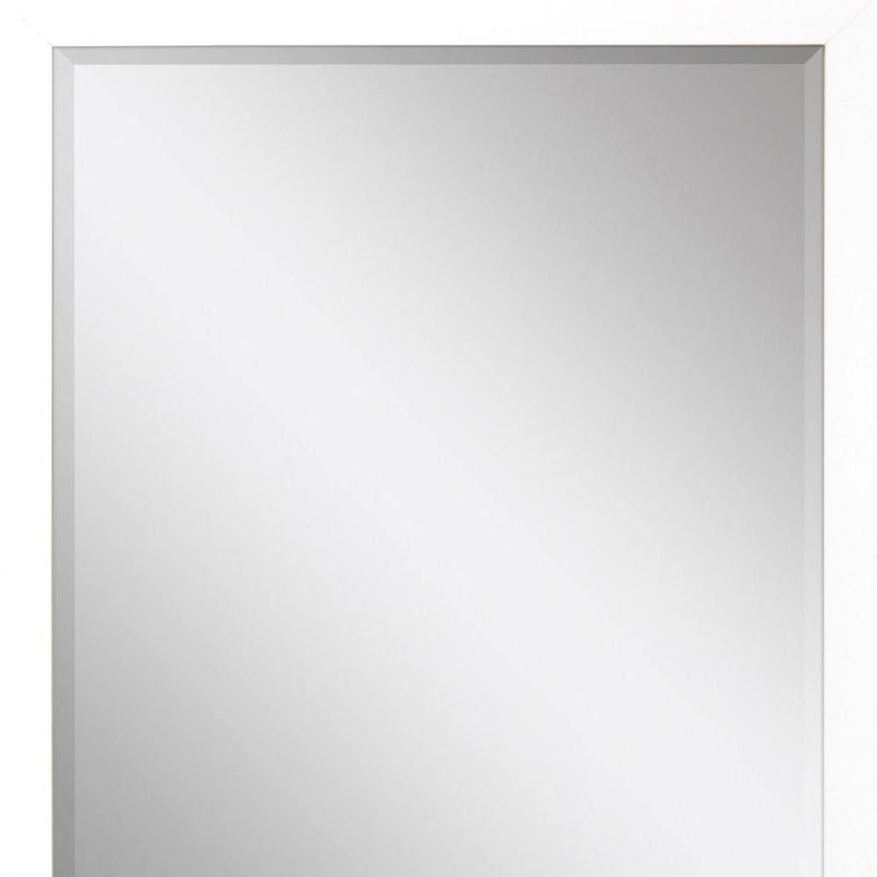 31" Framed Accent Mirror - White