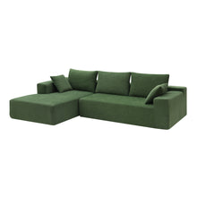 Load image into Gallery viewer, [VIDEO provided] [New] 109*68&quot; Modular Sectional Living Room Sofa Set, Modern Minimalist Style Couch, Upholstered Sleeper Sofa for Living Room, Bedroom, Salon, 2 PC Free Combination, L-Shape, Green
