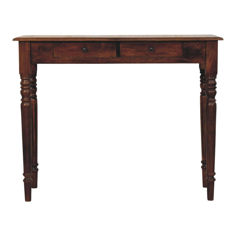 Solid Wood Console Table With Drawer - Brown
