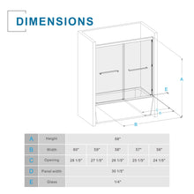 Load image into Gallery viewer, Goodyo - Double Sliding Bathtub Shower Door With Sgcc Clear Tempered Glass
