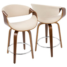 Load image into Gallery viewer, Curvini - Mid Century Modern Counter Stool (Set of 2)
