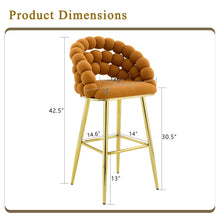 Load image into Gallery viewer, Bubble, Ball Chain Tufted Bar Chairs For Kitchen Island &amp; Home Bar (Set of 2)
