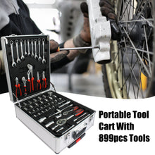 Load image into Gallery viewer, 899 Piece Home Repair Tool Set With Rolling Plastic Toolbox, 4 Drawers, General Household Maintenance Kit
