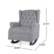 Load image into Gallery viewer, Sheila - Contemporary Fabric Tufted Wingback Rocking Chair
