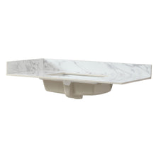 Load image into Gallery viewer, Engineered Marble Stone Bathroom Sink Side Splash - Bianco Carrara Wenato
