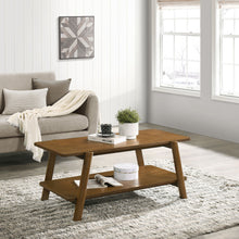Load image into Gallery viewer, Metz - Mid-Century Modern Wood Shelf 3 Piece Coffee Table Set - Walnut
