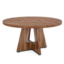 Load image into Gallery viewer, 47" Solid Wood Pedestal Base Round Top Dining Table - Brown
