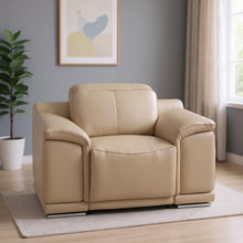 Load image into Gallery viewer, Genuine Leather Wall Hugger Power Recliner With USB - Beige
