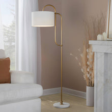Load image into Gallery viewer, Leslie - Glam / Art Deco Floor Lamp - Gold / White
