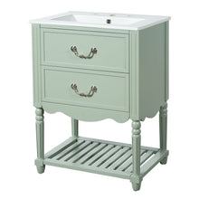 Load image into Gallery viewer, Wave Design Bathroom Vanity With Sink, 2 Drawers And Open Shelf
