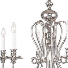 Load image into Gallery viewer, 24" Six Light Metal Dimmable Chandelier With Shades - Nickel
