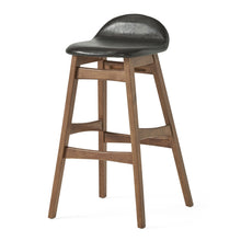 Load image into Gallery viewer, Contemporary Bar Stool With Stylish Seat And Small Backrest

