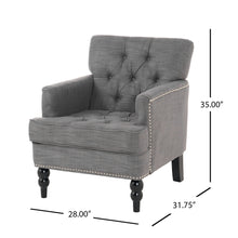 Load image into Gallery viewer, Harrison - Tufted Club Chair With Button Tufted Back And Birch Wood Legs
