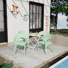 Load image into Gallery viewer, 4 Piece Set Of Modern Designed Single Chairs With Folding Square Table
