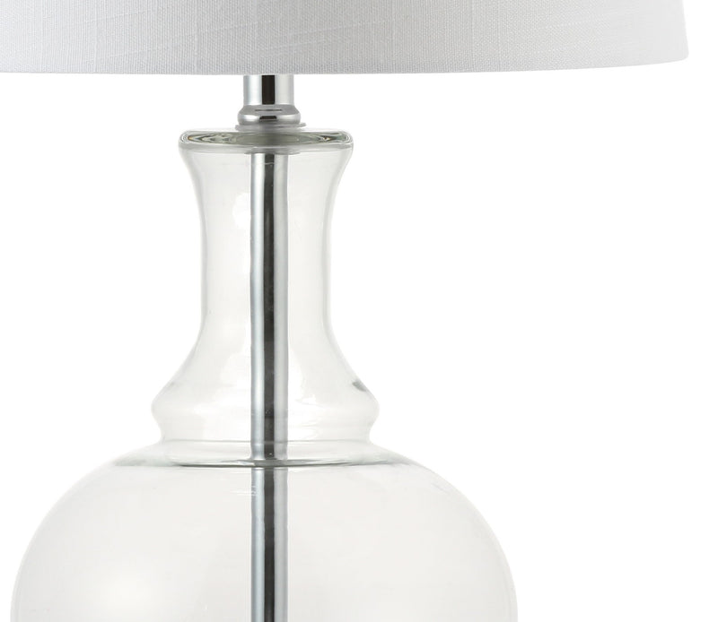 25" Novelty Table Lamps With Drum Shades (Set of 2) - Clear