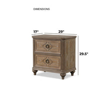 Load image into Gallery viewer, 1 Piece Nightstand, Bedside Table With USB A And USB C Ports - Oak / Rustic
